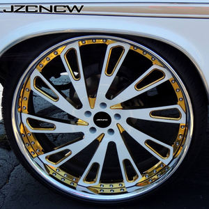 JZCNCW Juego de 3 Ruedas de 5X115mm, Llantas de 20, 22, 24, 26, 28, 30 Pulgadas, Ruedas Forjadas de Perfil Bajo para Automóviles de Pasajeros - Product Image 2