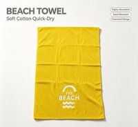 100% Cotton Highly Absorbent Yarn-dyed Woven Embroidery Double Sided Breathable Eco-Friendly Luxury Modern Beach Towels
