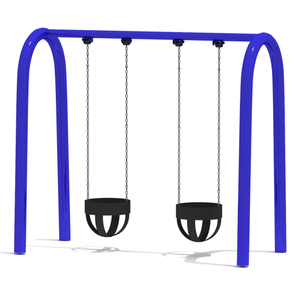 Juego de columpio para bebé de hierro con tubo galvanizado certificado TUV para parque infantil y escuela, equipo de entretenimiento al aire libre - Product Image 4