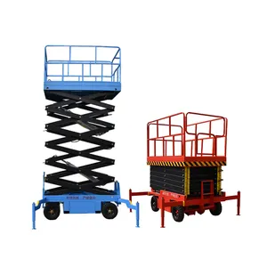 Small Aerial Elevator Hydraulic Lift Table Mobile Electric Scissor Lift For Cleaning