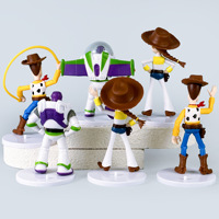 Juguetes de Cartón, Caja Sorpresa con Figuras de Toy Story, Buzz, Woody, Jessie, Figuras de Acción de PVC, Muñecos Coleccionables, Set de Regalo de 6 Piezas