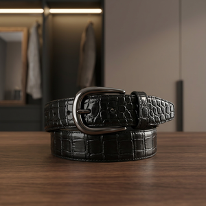 Fabricante de Cinturones de Cuero Croco Premium, Venta al Por Mayor, Personalización OEM, Marca Privada, Proveedor de Cinturones de Cuero para Hombre de Divine International - Product Image 4