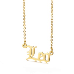 Manufacturer Stainless Steel Gold Silver Jewelry Custom <b>Name</b> Plated Zodiac Necklace for Women - Product Image 1
