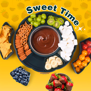 Nouvel Arrivage Kit Taco Tuestday : Support <span class=keywords><strong>à</strong></span> Tacos, Ensemble de <span class=keywords><strong>Fondue</strong></span>, Assiette BBQ avec Fonction Fondoir <span class=keywords><strong>à</strong></span> Chocolat, Plateau <span class=keywords><strong>à</strong></span> Fruits Rotatif Démontable pour Fêtes - Product Image 3