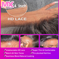 Peluca de Cabello Humano Virgen Brasileño Liso y Rizado 13x4, Peluca Frontal de Encaje Indio Natural, Pelucas Frontales Completas de Encaje HD Sin Pegamento Vietnamitas Naturales
