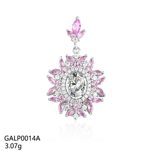 Grace gioiello di lusso 925 in argento Sterling collana da donna farfalle disegno floreale Moissanite forma ovale ciondolo <span class=keywords><strong>rubino</strong></span> ispirato - Product Image 1