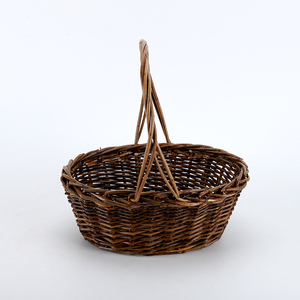 Phong Cách Cổ Liễu Hoa <span class=keywords><strong>Wicker</strong></span> Giỏ Và Hộp Hot Bán Cho Lớn Phục Sinh Trang Trí Món Quà Lưu Trữ Vòng Tròn Mộc Mạc Thiết Kế - Product Image 6