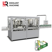Machine de remplissage de canettes de bière à faible teneur en oxygène, ligne de mise en conserve automatique de canettes en aluminium pour la production de bières artisanales, ligne de production PLC