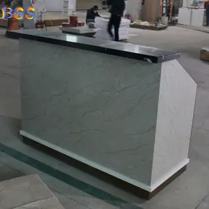 Mini Bar di rumah marmer buatan Quartz roda kecil Bar Counter