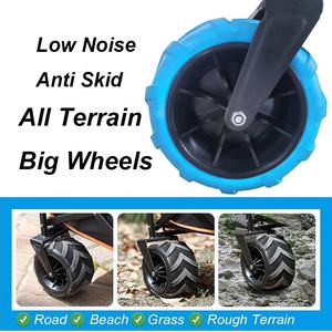 בקלות להשתמש עמיד 4 גלגלים גדולים החוף קמפינג עגלות חול - Product Image 2