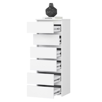 Commode haute et étroite à 6 tiroirs pour petit espace, appartement, studio – Meuble de rangement gain de place