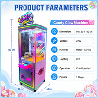 Machine de jeu à griffes à monnayeur, direct usine, pour jouets d'arcade, snacks et bonbons