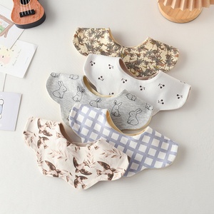 Babero de algodón estilo Ky para bebé, de doble cara, adecuado para bebés y niños pequeños (1-3 años), babero absorbente para la alimentación - Product Image 1