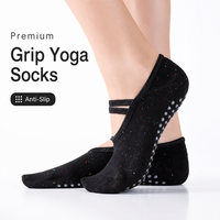 Chaussettes de yoga en coton à logo personnalisé, antidérapantes, coupe basse, pour femmes, chaussettes de yoga et de Pilates