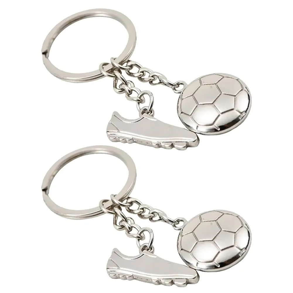 Factory Direct Sale Metal Football Key chain Pendant Key Ring Zinc Alloy Soccer Ball Boot Key chain