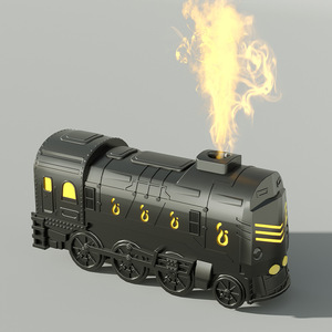 Nouveauté : Humidificateur à ultrasons rétro en forme de train, diffuseur d'arômes créatif avec lumière chaude - Product Image 2
