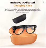 Lunettes Intelligentes IA Pro avec Caméra Ultra HD, Enregistrement Vidéo, Appel, Étui de Charge, Traduction IA Intelligente, Lunettes de Soleil M02X ProMax