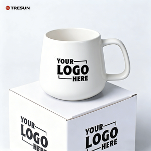 Tasse à café et mug en céramique blanche, personnalisable avec logo, cadeau promotionnel, fabriqué en Chine. - Product Image 1