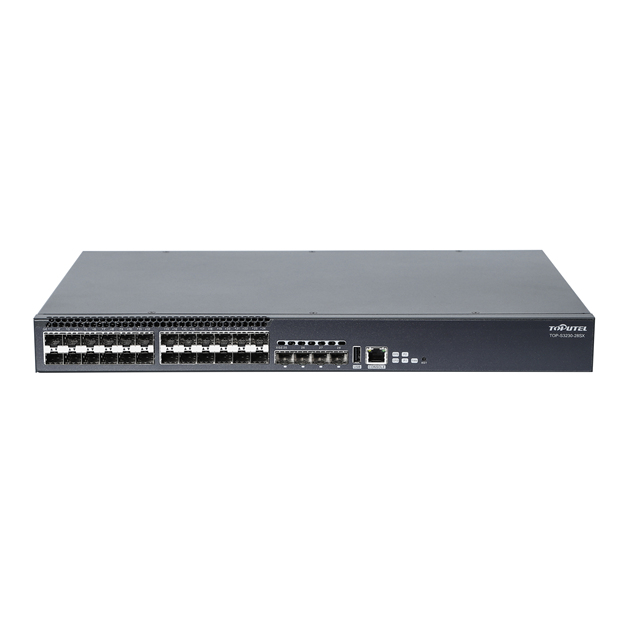 Toputel 24 Port Gigabit SFP Port 4*10GE SFP+ Port Network Managed SFP Fiber Switch L3