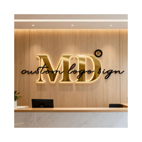Signalétique intérieure pour hôtel, bureau, panneau LED personnalisé, logo d'entreprise pour réception, lettres 3D éclairées, enseigne rétroéclairée pour entreprise
