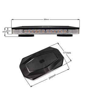 แถบไฟ R65ขนาดเล็กสีเหลืองอำพันไฟเตือนยานพาหนะฉุกเฉินกระพริบแถบไฟ LED 48ดวงหมุนได้ - Product Image 3