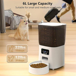 Distributeur de nourriture intelligent pour animaux de compagnie, grande capacité de 5 L, rechargeable, tension universelle, prend en charge l'enregistrement vocal de 15 secondes, alimentation à distance des animaux de compagnie - Product Image 2