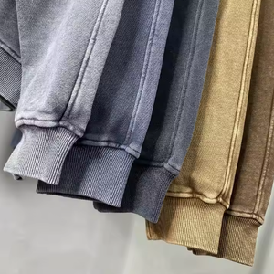 เสื้อมีฮู้ดฟอกสีแนววินเทจสำหรับผู้ชายเสื้อผ้าแนวสตรีทโอเวอร์ไซส์ผ้าคอตตอน100% ไซส์ใหญ่พิเศษเสื้อฮู้ดพืชล้างเปล่าสำหรับผู้ชายสินค้าดรอปชิป - Product Image 4