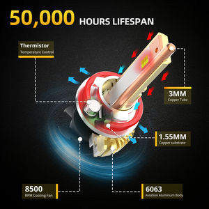 Boslla ไฟหน้ารถปรับแต่ง3สี, H8 H7 H4 H11 H9 4300K 3000K หลอดไฟตัดหมอกรถยนต์ CANbus 9005 9006อัตโนมัติ C4นำกิ้งก่า - Product Image 5