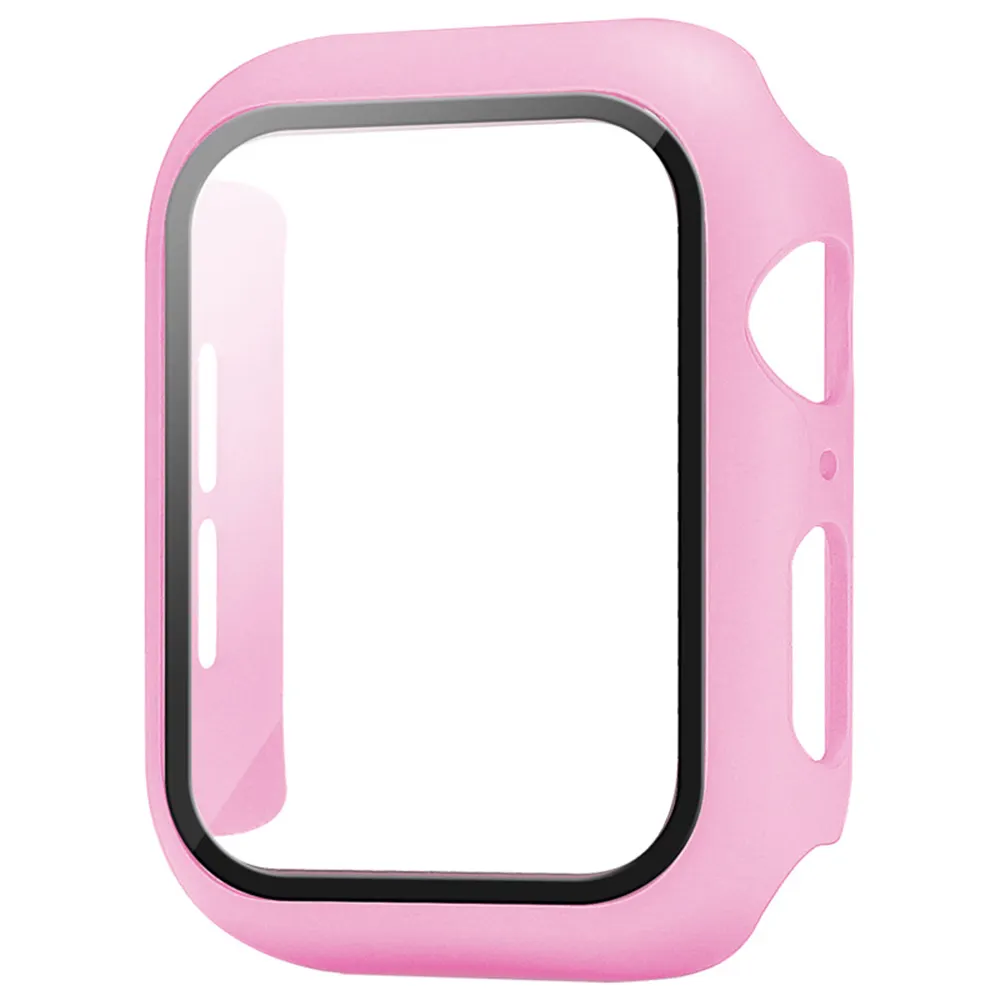 Verre trempé + couverture pour accessoires Apple Watch 45mm 41mm 44mm 40mm 42mm Protecteur d'écran Apple watch Case série 9 4 5 6 SE 7 8