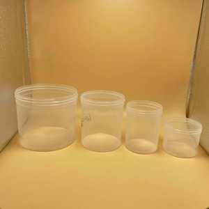 Tarro de Plástico PP PCR de 4oz, 8oz, 16oz, 32oz, Copolímero Natural, Pared Simple, Lados Rectos, para Cuidado Personal y Crema para la Piel - Product Image 1