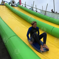 Usine En Gros De Haute Qualité Gonflable Pente Glisser La Ville Long Toboggan D'eau Énorme Gazon Gonflable Toboggan Pour Enfants Adultes