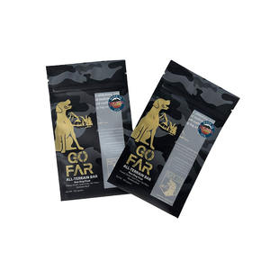 Özel baskı köpek kedi davranır Pet gıda Zip kilit Mylar çantalar plastik folyo hattı Mylar gıda ambalaj koku geçirmez düz 3 yan kılıfı - Product Image 4