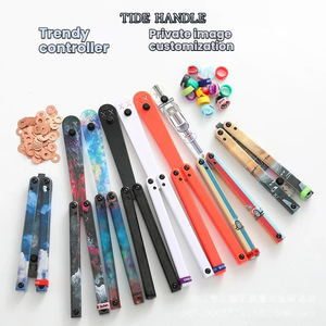 swinging fancy plastic <b>knife</b> training folding <b>knife</b> squid <b>safe</b> and non cutting edge practice butterfly <b>knife</b> - Product Image 3