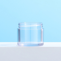 Bouteille de luxe pour crème 30-300g, pots à crème à bouchon à vis, design luxueux, large ouverture, couleur transparente, rechargeable
