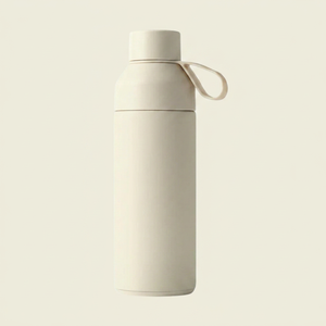 Bouteille d'eau isotherme en acier inoxydable 304 de 650 ml (22 oz) avec grande ouverture, filtre à thé amovible et poignée en corde - Product Image 1