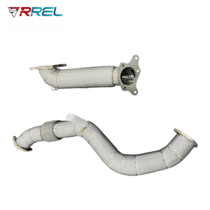 ระบบท่อไอเสียสแตนเลสสตีลสำหรับรถแข่ง รุ่น Downpipe สำหรับ <span class=keywords><strong>Civic</strong></span> TYPE-R FL5 2.0T 1.5T ปี 2021-2024 หนา 1.5 มม. ขัดเงาแบบกระจก - Product Image 3