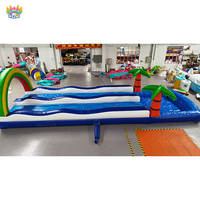 Vente flash - Glissade aquatique gonflable AirFunPro de qualité commerciale en PVC léger pour enfants et adultes - Glissades aquatiques gonflables - Piste gonflable