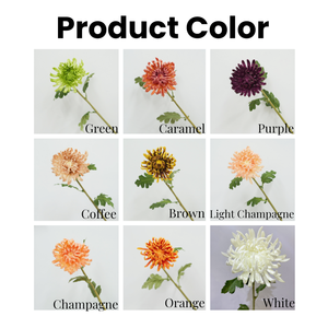 Fleur artificielle haut <span class=keywords><strong>de</strong></span> gamme en PU, toucher réel, Dahlia <span class=keywords><strong>Chrysanthème</strong></span> vert à tige unique pour décoration <span class=keywords><strong>de</strong></span> mariage, maison, table, Noël - Product Image 3