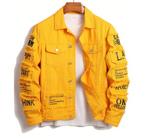 Fabricant de <span class=keywords><strong>veste</strong></span> <span class=keywords><strong>Veste</strong></span> unisexe personnalisée Y2K rétro Flip Pocket Denim avec <span class=keywords><strong>col</strong></span> boutonné, <span class=keywords><strong>Veste</strong></span> d'hiver ample de haute qualité - Product Image 4