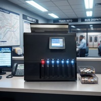 Trieur de pièces de monnaie grande capacité Jinrui JBY-CC02B pour usage bancaire avec fonction de rejet avancée, trieuse de pièces 6+1 compartiments