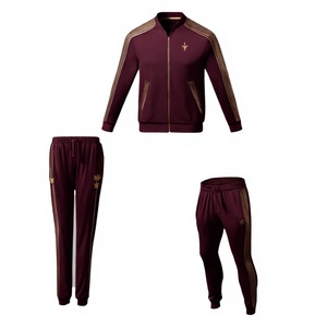 Durable Everyday Athletic Wear Polyester Cotton Blend Fabric Oversized Casual Street Tracksuit With Custom Embroidery Logo Prin - Product Image 3