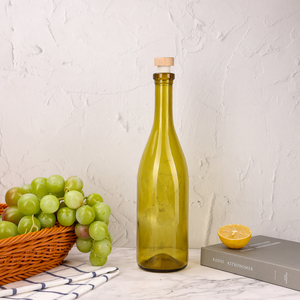 Botellas Vintage de vidrio verde amarillo de 750ml para vino alcohólico Brandy para gelatina, dulces, fideos de Chocolate, comida para bebés - Product Image 6