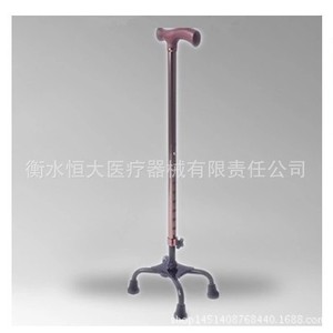 Canne télescopique à quatre pieds en alliage d'aluminium pour personnes âgées, aide à la marche avec hauteur réglable et base stable - Product Image 5