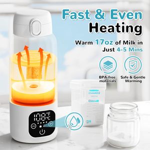 Calentador de Biberones Portátil Inalámbrico para Viajes, Taza Calefactora para Leche de Fórmula y Uso en Movimiento - Product Image 2