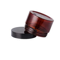 Pot en plastique ambré pour cosmétiques, aliments et animaux de compagnie, avec couvercle, en gros, 50 ml, 80 ml, 100 ml, 150 ml, 200 ml, 250 ml, 300 ml