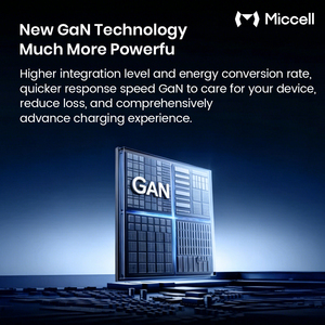Miccell 45W GAN ที่ชาร์จโทรศัพท์มือถือ2 Type-C พอร์ตชาร์จเร็วออกแบบอะแดปเตอร์สำหรับ Xiaomi iphones - Product Image 3