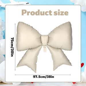 Bowknot Aluminum Foil Balloons Back to School Christmas Party <b>Decorations</b> Durable Factory Price Indoor Use Wholesale - Product Image 2