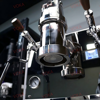 Mesin Espresso Italia dengan Tuas Pegas, Boiler 2.5L+0.3L, Kontrol Suhu PID, 0.1 ° C Precision, Tangki 3.5L, Pembuat Kopi untuk Kafe