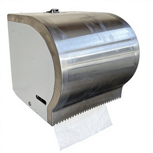 Dispenser Tisu <span class=keywords><strong>Toilet</strong></span> Stainless Steel Modern yang Tahan Lama dan Bergaya, Dipasang di Dinding untuk Wastafel, Permukaan Dipoles untuk Kamar Mandi - Product Image 4
