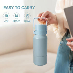 Vendita calda bottiglia regalo all'ingrosso massa portatile pallone sottovuoto isolato spingere bottiglia di acqua aperta con infusore di tè e ciotola inferiore - Product Image 6